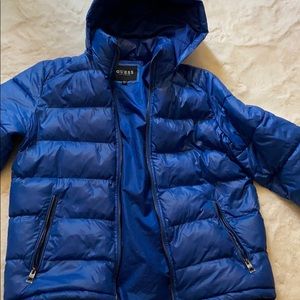 Guess puffer coat (Blue) Size Large